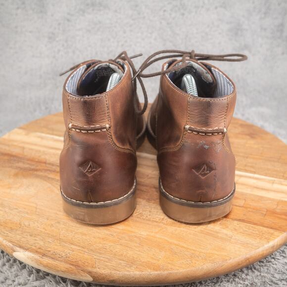 Sperry Newman Chukka Water-resistant Leather Boots Tan Brown 9 M Top Sider - Picture 4 of 9